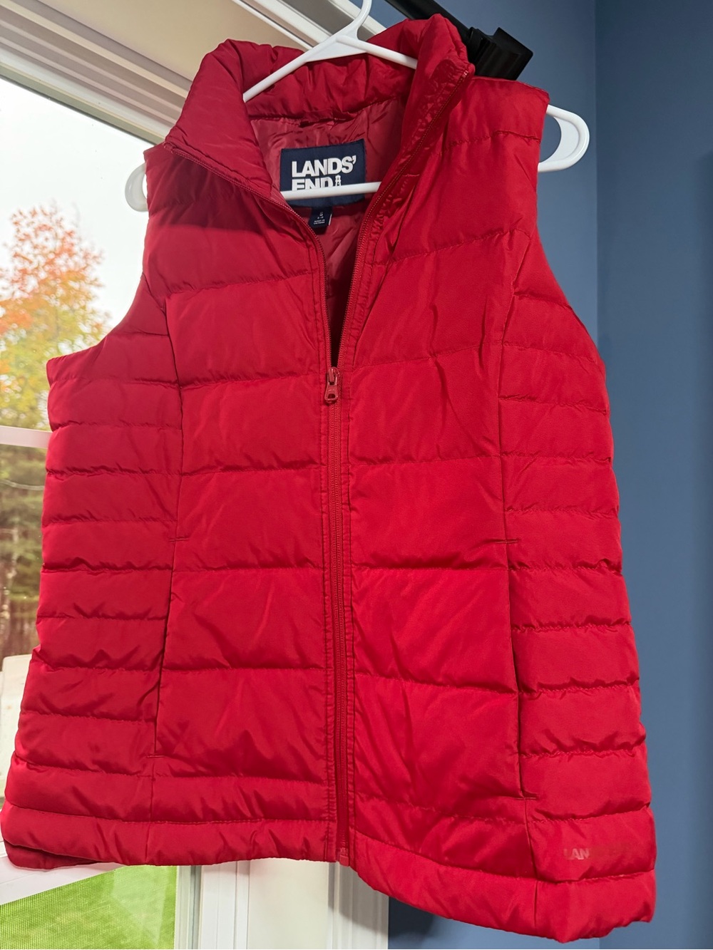 Lands' End Quilted Puffer Vest - Red